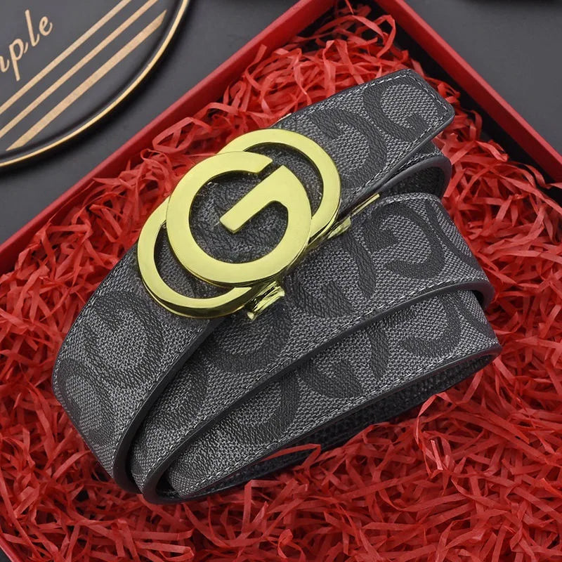 Business Men Belts Casual Fashion Luxury Designer Famous Brand Automatic g Buckle Women Belts Leather Belt for Men Male Jeans