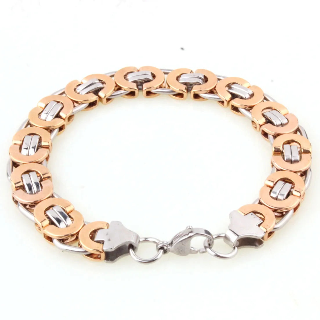 Factory Price! Fashion Men Bracelets Jewelry Punk Retro Byzantine Style Stainless Steel Bracelet Chains&Links Cool Party Gift