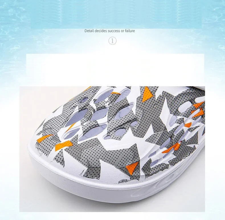 2024 New Fashion Sandals Men Clog Sandals Comfortable Breathable Zapatillas Hombre Beach Sandals Men Clogs Slippers Soft Bottom