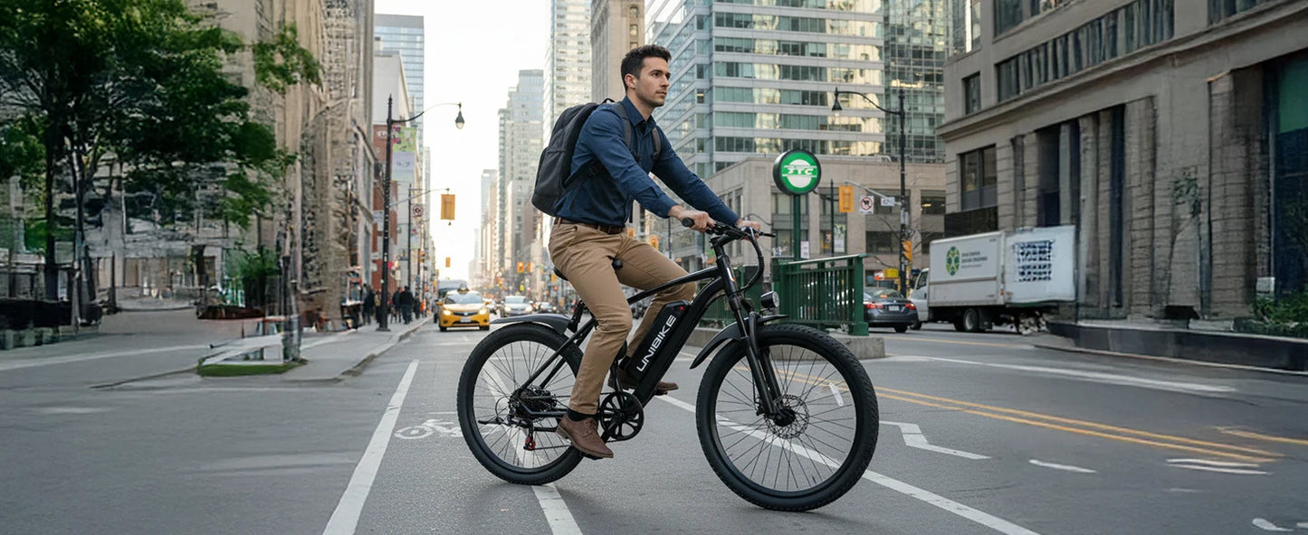 26'' Electric Bike for Adults,750W Peak Motor Mountain Ebike,22MPH Up to 45 Miles,7-Speed,Removable Battery,Commuter E-Bike