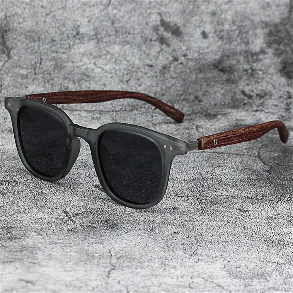 Men Vintage Wooden Frame Sunglasses Classic Brand Sun Glasses Coating Lens Men Polarized UV Protection Driving Eyewear