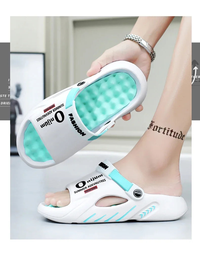 Slippers for Men Sandals 2024 Trending Mens Sandals Genuine Leather Men's Summer Shoes Men Sandel Men's Casual Sandal Slipers