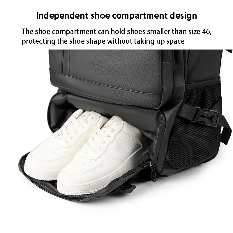 Travel bag, large capacity backpack, business travel, crossbody computer bag, independent shoe compartment, travel bag