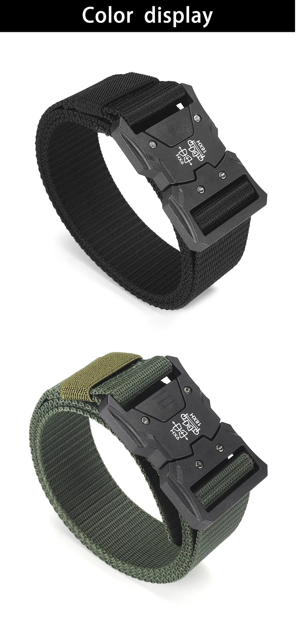 MEN'S Tactical Belts With Automatic Buckle Men's Canvas Belts Premium Pants Belts Sports Belts Nylon Belts