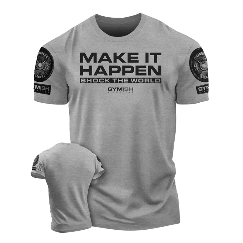 Fashion Mens Workout 3D Printed T-shirts Summer Trend Streetwear Short Sleeve Gym Sports T Shirts Streetwear Oversized Tees Tops