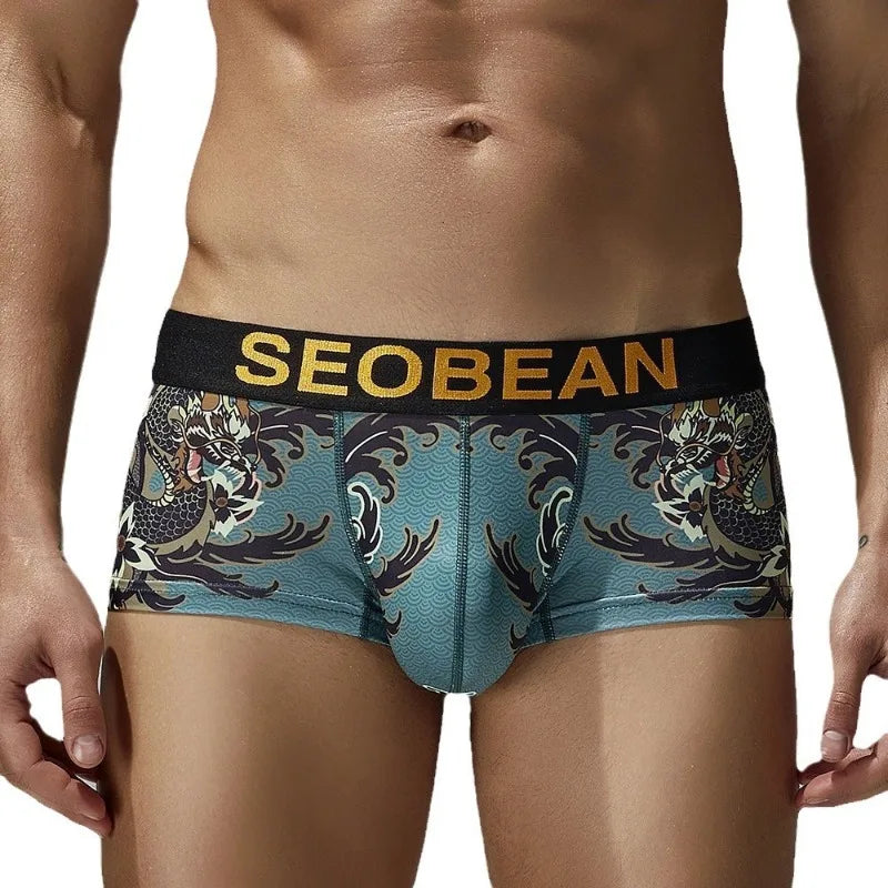 New men's underwear low waist printed men's underwear fashion 240204