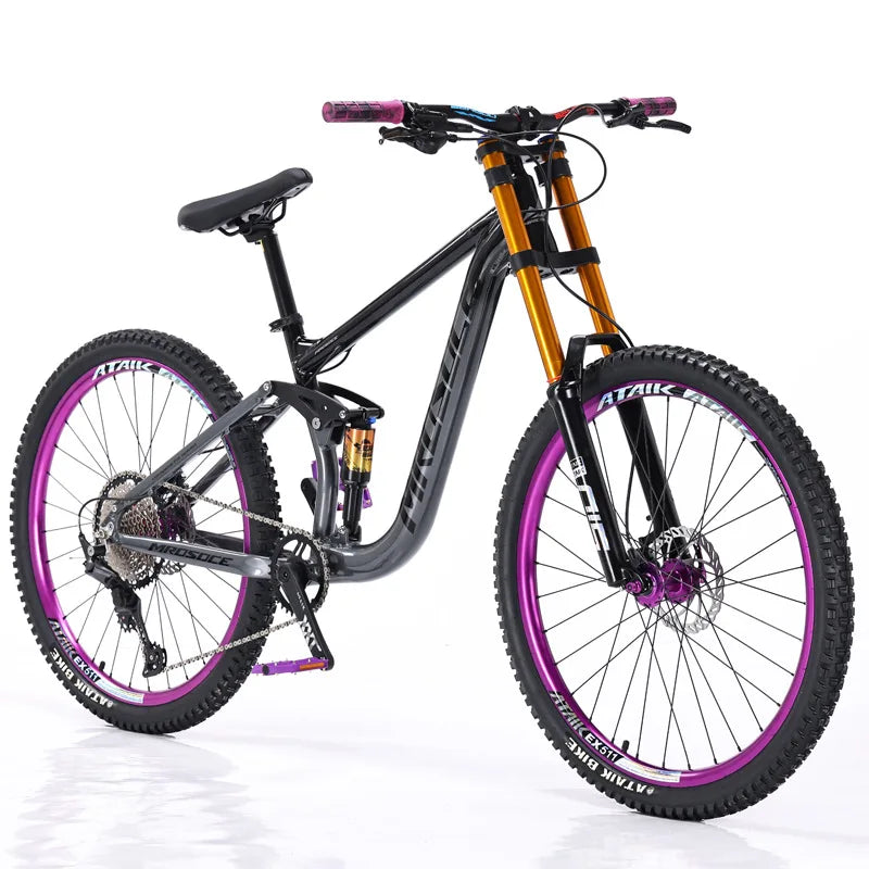 Manufacturer 26/27.5 inch downhill mountain bike aluminum alloy soft tail oil brake shock absorber mountain bicycle