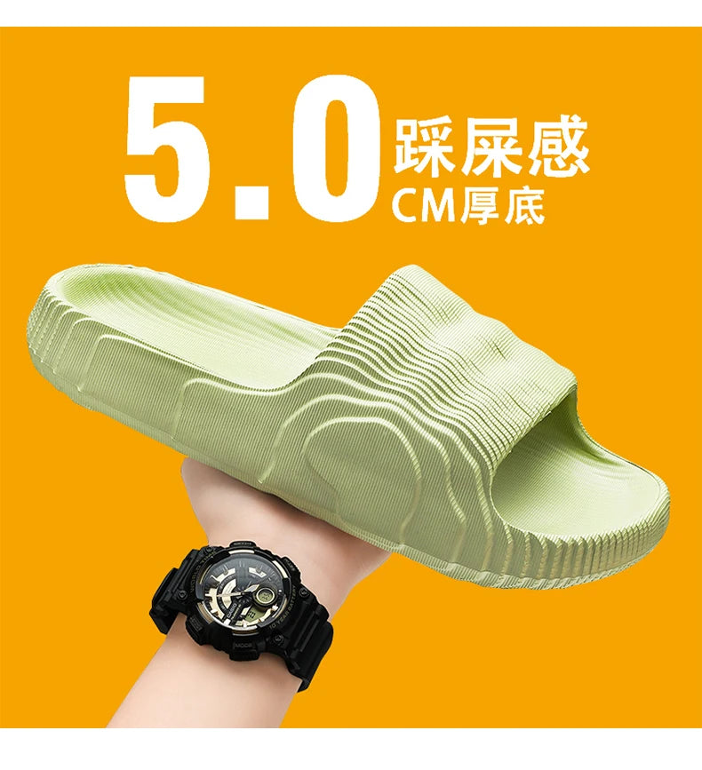 Man Fashion Sandals Solid Beach Slippers Summer Non Slip Sandals Soft Unisex Slides Women Luxury Outdoor Ultralight Shoes