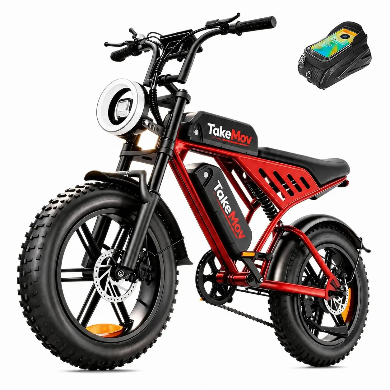 1500W 33MPH Electric Bike 60Miles NFC Password 48V15Ah UL2849 20" Fat Tire Full Suspension All-Terrain Custom