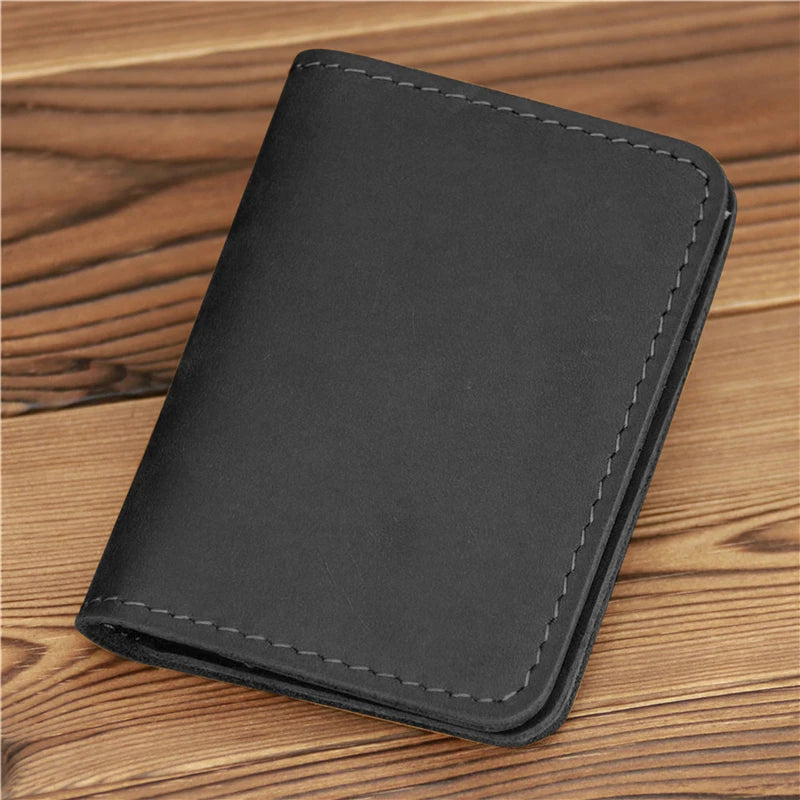 Men's Card Holder Wallet Leather Minimalist Small Thin Purse Slim Mini Credit Card Bank ID Card Holder Wallet