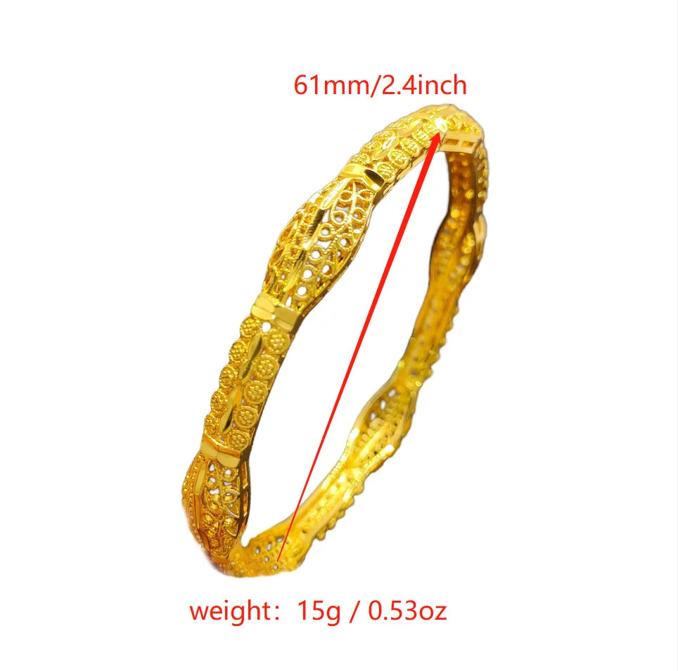 Luxury 24K 9999 Pure Gold real gold Middle East Bracelet Africa India Dubai Wedding Bride Bracelet
