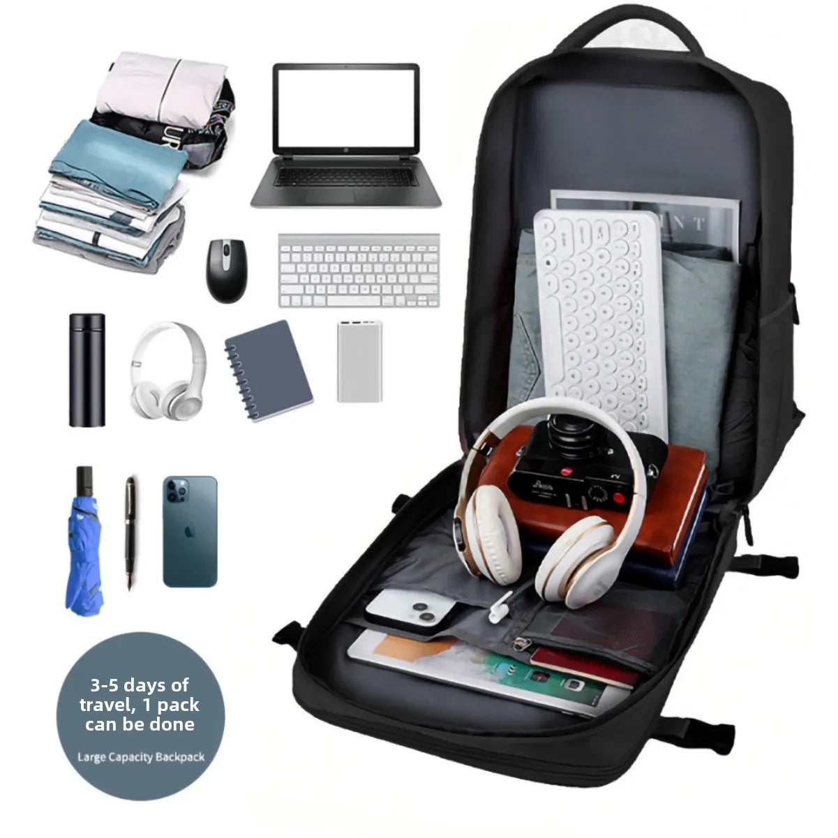 Mountaineering Bag Large Capacity Men's and Women's Business Commuter Leisure Backpack Multi-compartment Travel Backpack