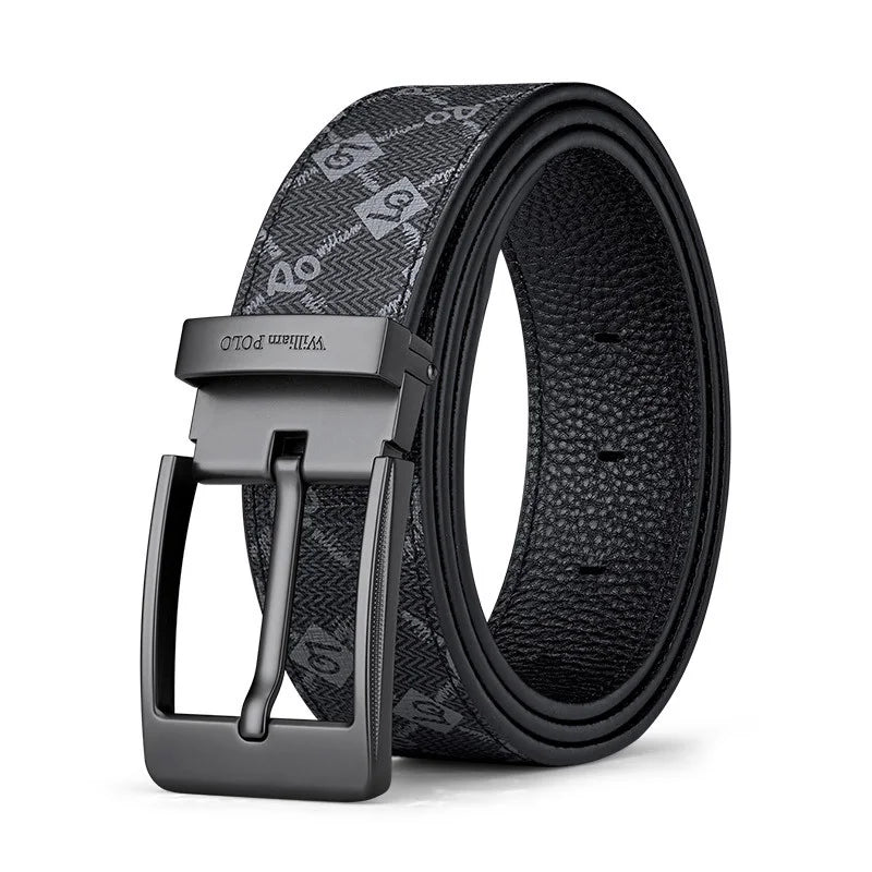 New men's pin - buckle belts, trendy business - casual and high - end belts for young men