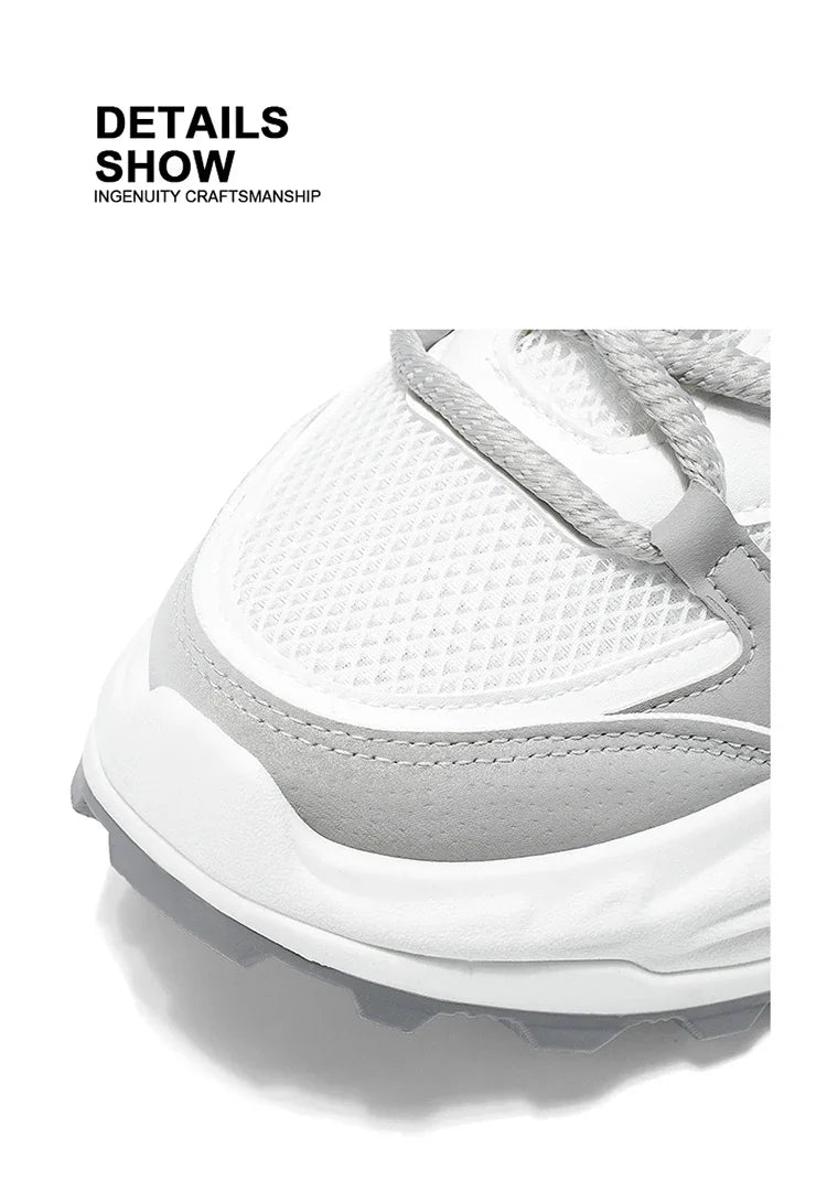 Sneakers for Men Fashion Green Half Breathable Summer Chunky Shoes Men Streetwear Platform Sneakers Man Sports Casual Shoes 2025