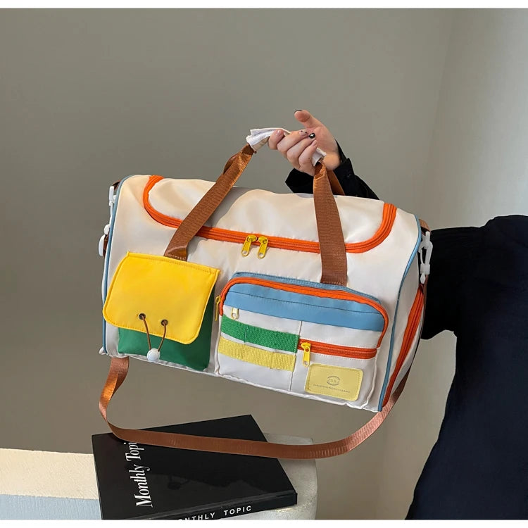 Travel Bag, Duffel Bag Cosmetics Bag, Professional Fitness Bag, Yoga Swimming Training Backpack, Satchel Shoulder Crossbody Tote Bag, Suitable for Men and Women