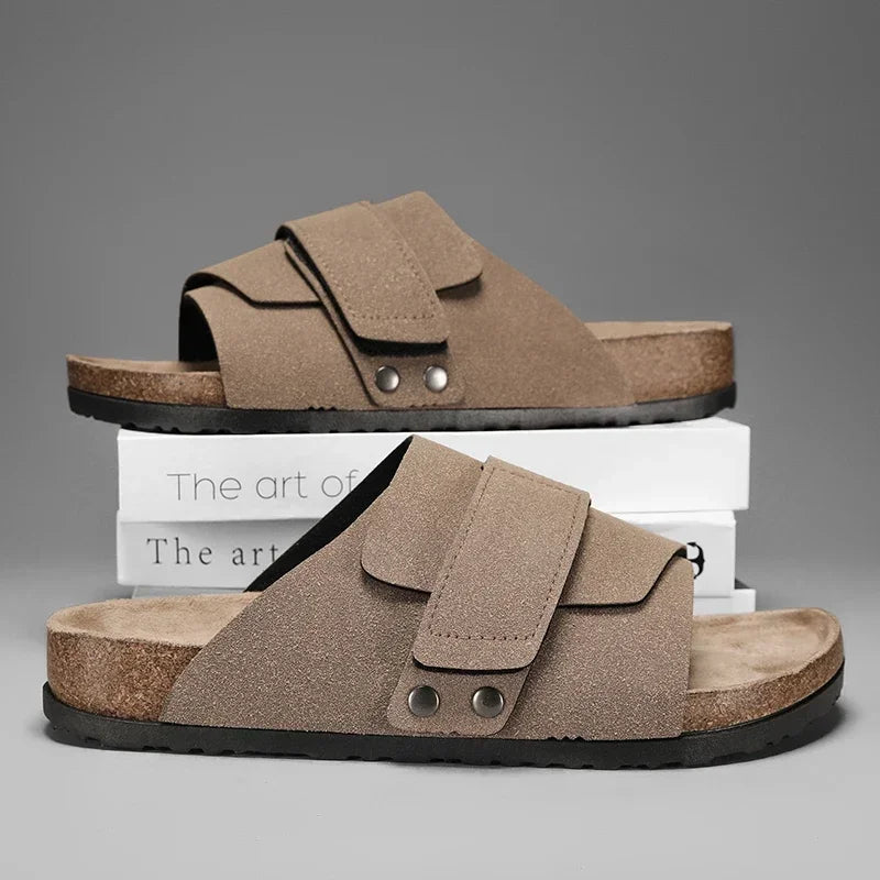Man's Leather Sandal for Men Beach Sandals Men 2025 Designer Men's Shoes Men's Comfortable Slipper Original Brands Shoes Summer