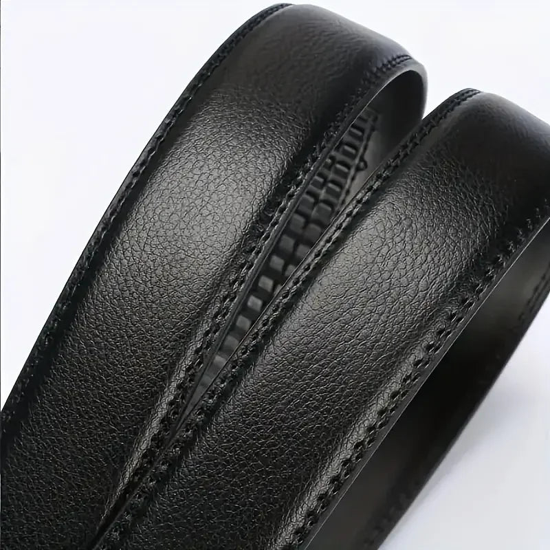 Men's Business Belt - Genuine High Quality Alloy Automatic Buckle Belt, Fashionable Luxury Designer Dating Party Jeans Casual