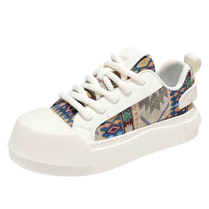 Trendy Street Style Lace Up Sneakers for Men Outdoor Activities Shoes Обувь Skate Shoes for Men Comfy Non Slip Casual Sneakers