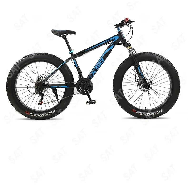 -For 26 X4.0 Fat Tire Men Desert Snow Bike Dual Disc Brake Variable Speed Thick Tire Bicycle