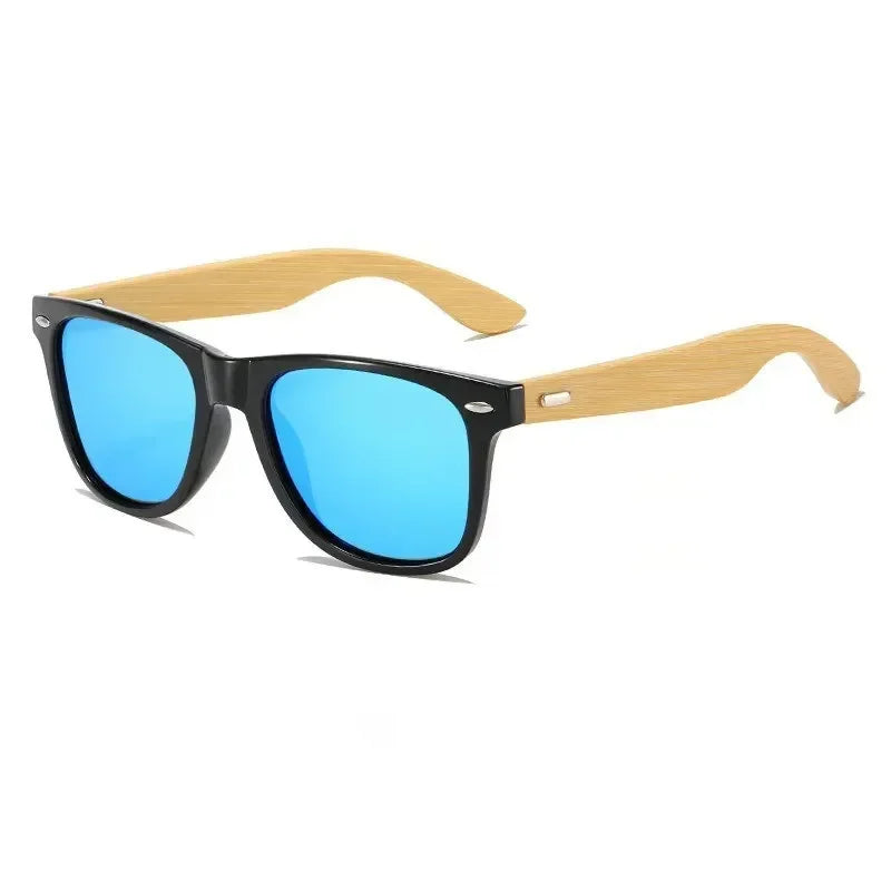 Wood Sunglasses Men Women Square Bamboo Women for Women Men Mirror Sun Glasses Oversize Retro De Sol Masculino Handmade