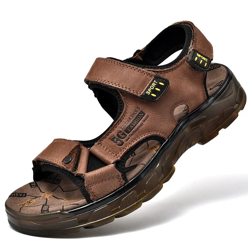 Outdoor Summer Genuine Leather Sandals Men Shoes 2022 Comfortable Sandal Male Sandalias Hiking Chaussure High Quality Shoes Men