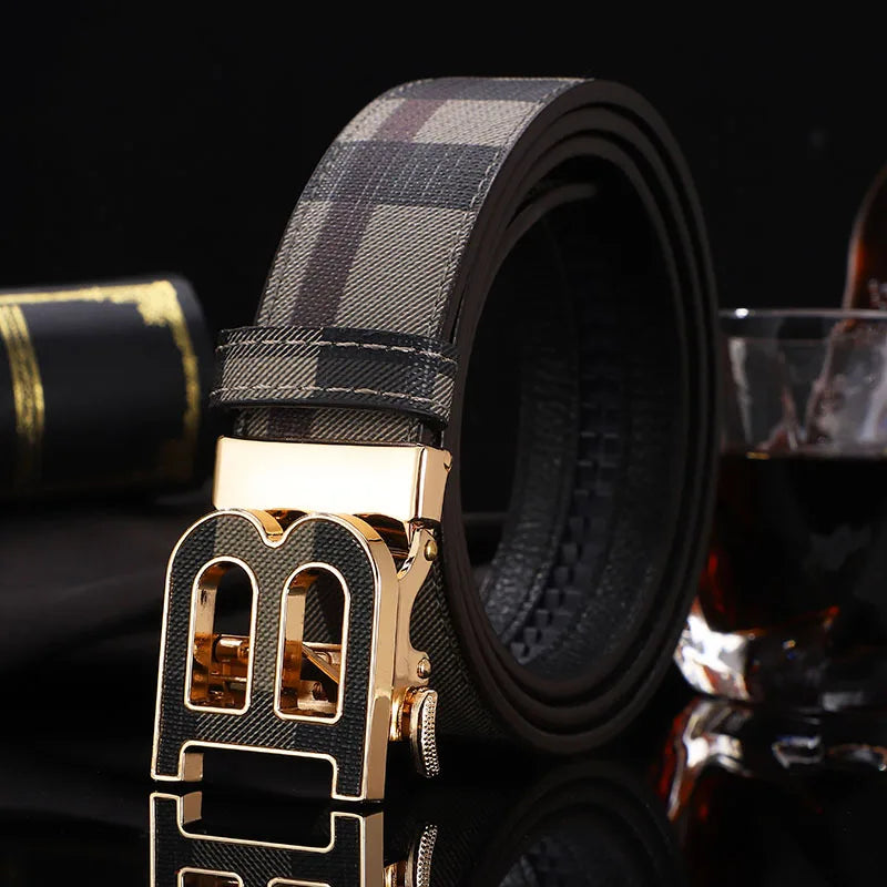 2025 New Business Men Belts Casual Fashion Luxury work belt Designer Famous Brand Male B Buckle Leather Belt for men jeans