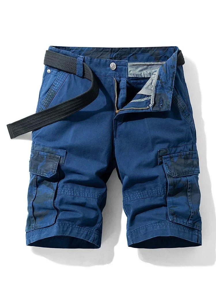 Summer Fashion Tooling Shorts for Men Casual Loose Cargo Shorts Outdoor Sport Pants Men Versatile Straight Cotton Short Trousers