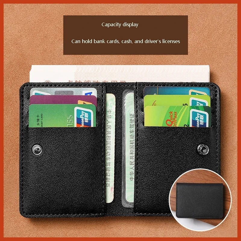 Classic Designer PU Leather Small Wallet for Men Short Simple Women's Purse Fashion Ultra Thin Credit Card Bag Coin Purse