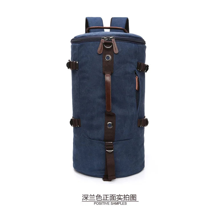 2025 Fashion Large Man Travel Bag Mountaineering Backpack Male Luggage Canvas Bucket Shoulder Army Bags For Boys Men Backpacks