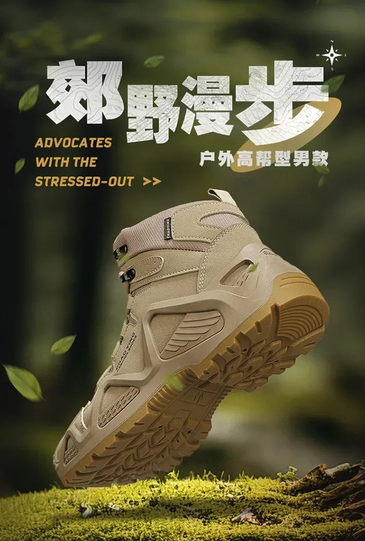 Men's Thick Soled Mountaineering Boots Sneakers Men's New Autumn Non-slip Wear-resistant Dirty Outdoor Work Shoes