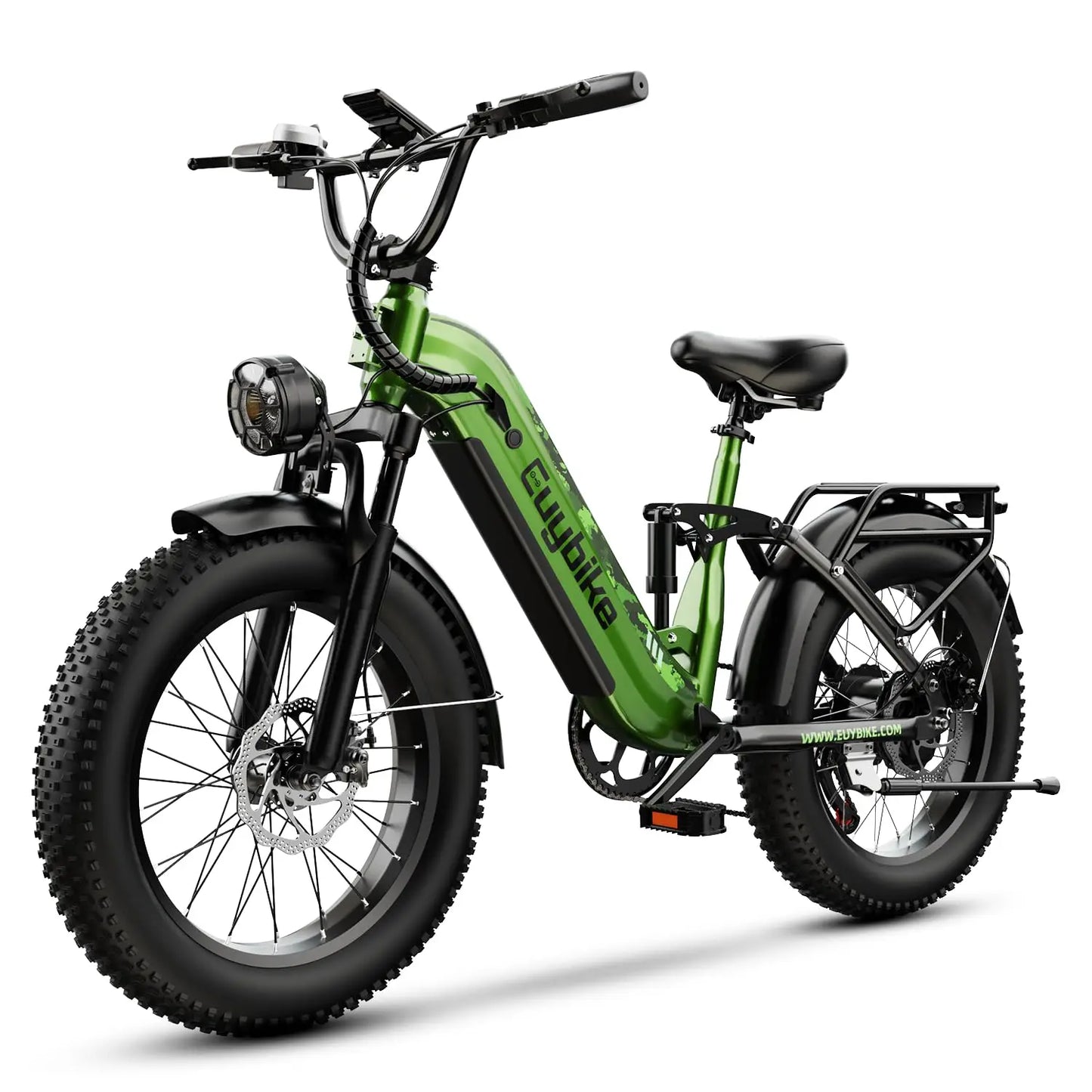 Electric Bike for Adults 1400W Peak, 48V 20AH(960WH) Removable Battery, 20"x4" Fat Tire Full Suspension 80 Miles, Customized