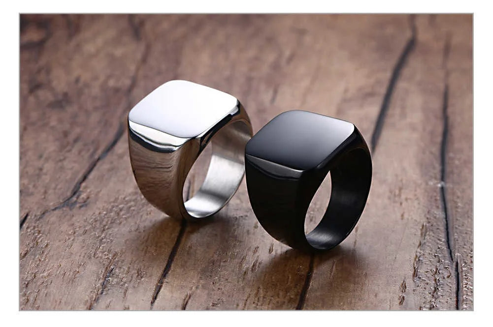 Vnox 18mm Signet Ring For Men Women, The Zodiac 12 Horoscope Constellation Sign Finger Band, Stainless Steel Aries Punk Ring