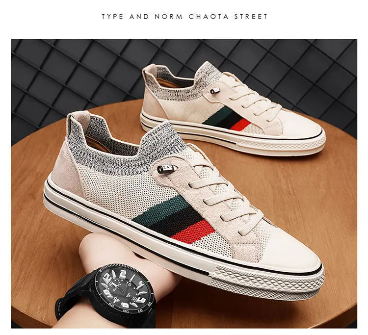 New Style Casual Shoes for Men Sneakers Lazy Slip on Man Shoes Breathable Summer Loafers Canvas Shoes for Men Mesh Sneakers