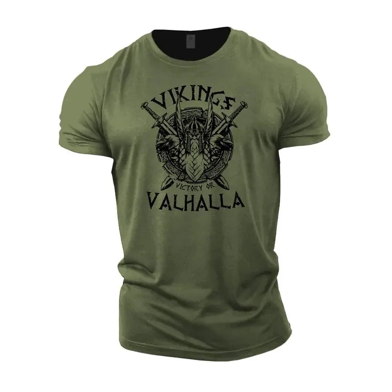 Summer Viking Casual Fashion 3D Printed Tough Guy Men's T-shirt Outdoor Sports Short Sleeve Oversized Loose Wide Quick Dry Shirt