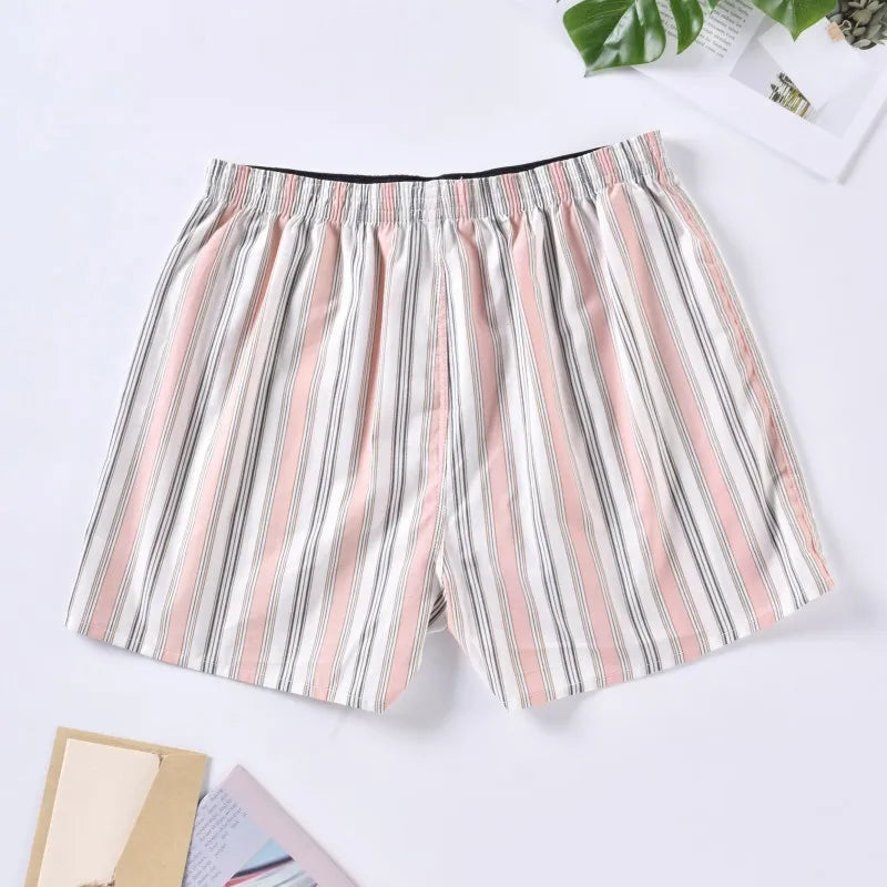 1PC 100% cotton men's underwear soft comfortable men's underwear men's shorts home loose elastic men's printed pants breathable