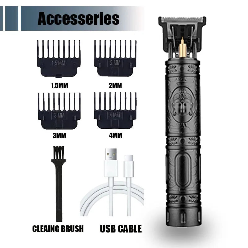 Hair Clippers for Men Professional Hair Trimmer Barber Cordless Zero Gapped Hair Clippers with LCD Display Beard Trimmer