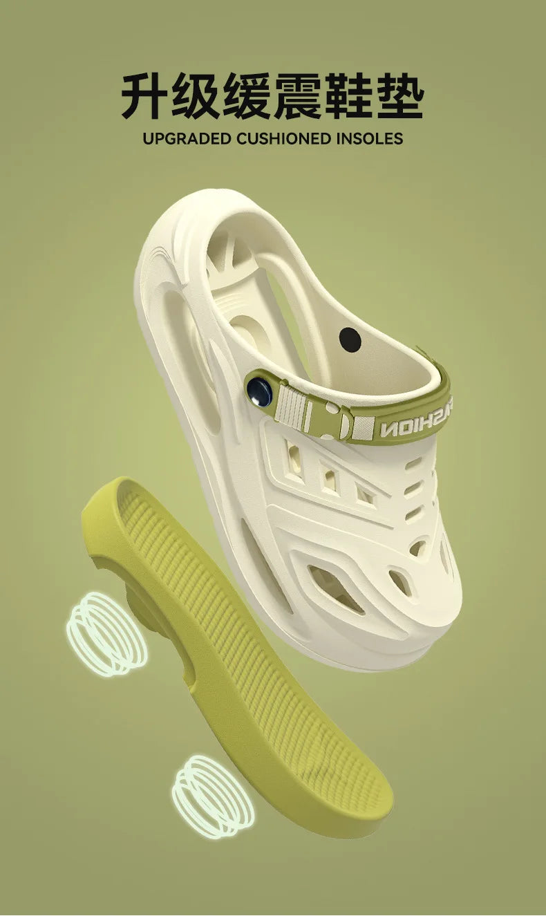 Men's summer outdoor sandals for 2025, new trendy thick sole, anti-slip, odor-resistant, two-way wear, men's flip-flops
