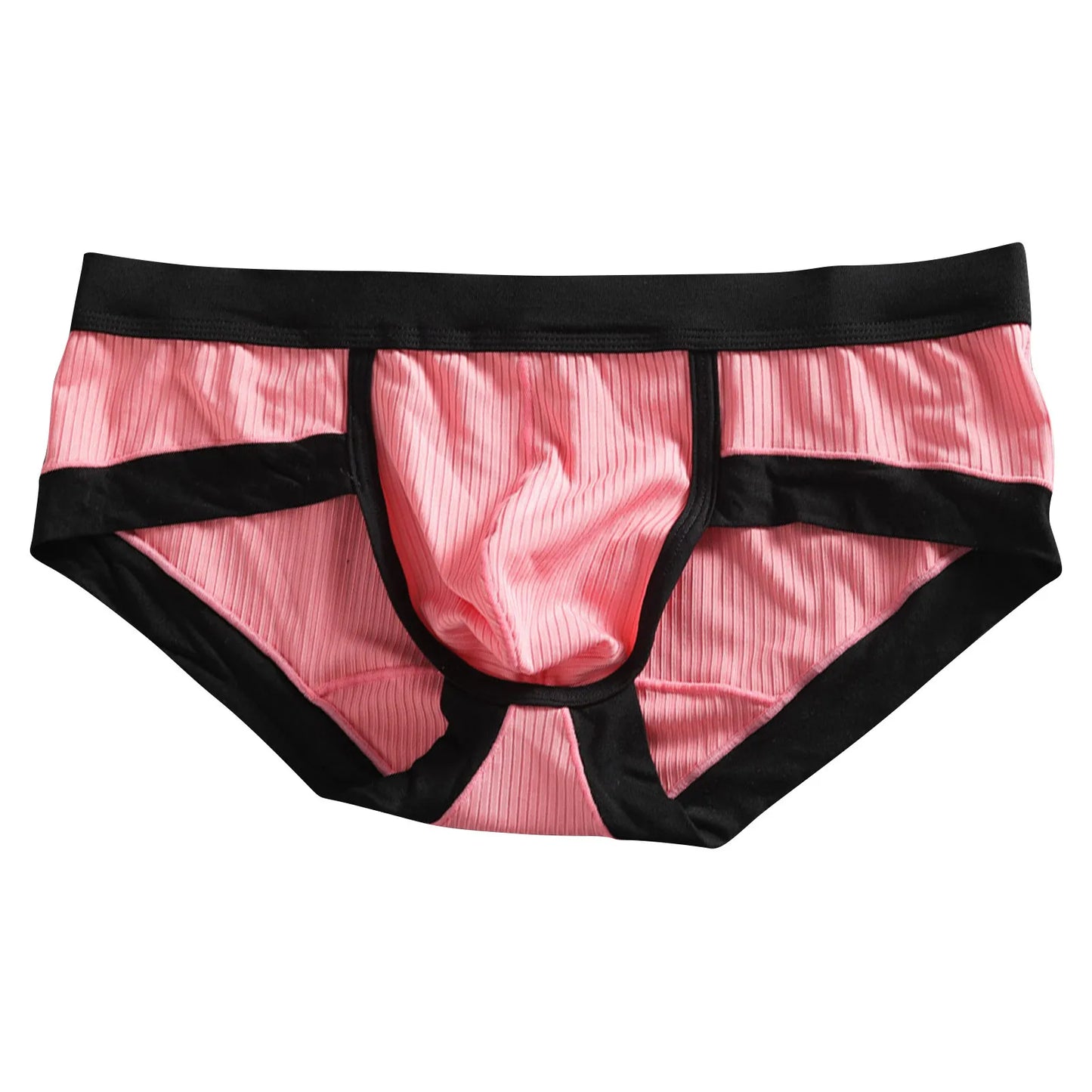 Men's low-waist sexy underwear U-convexs large bag youth striped Underpants breathable soft comfort loose fiber fabric briefs