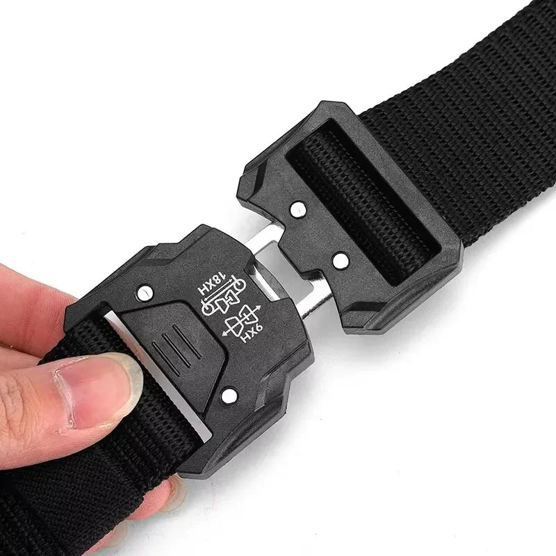 MEN'S Tactical Belts With Automatic Buckle Men's Canvas Belts Premium Pants Belts Sports Belts Nylon Belts
