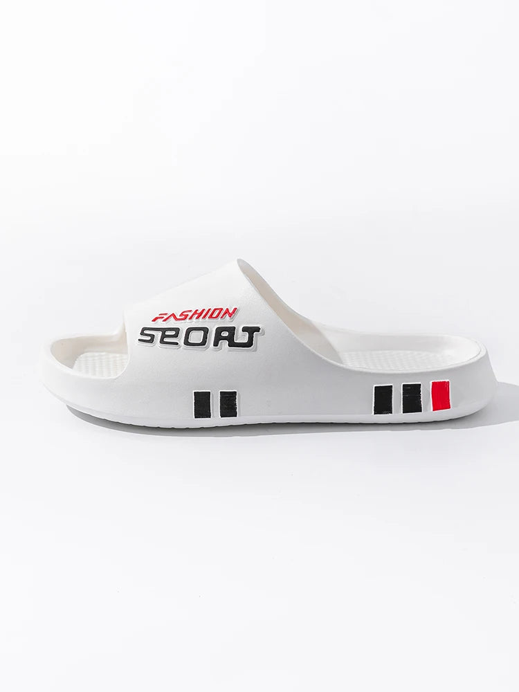 Summer Men Sport Style Slippers Soft Sole Bathroom Anti-slip Outdoor Wear-resistant Beach Fashion Leisure Flat Home Shoes Couple