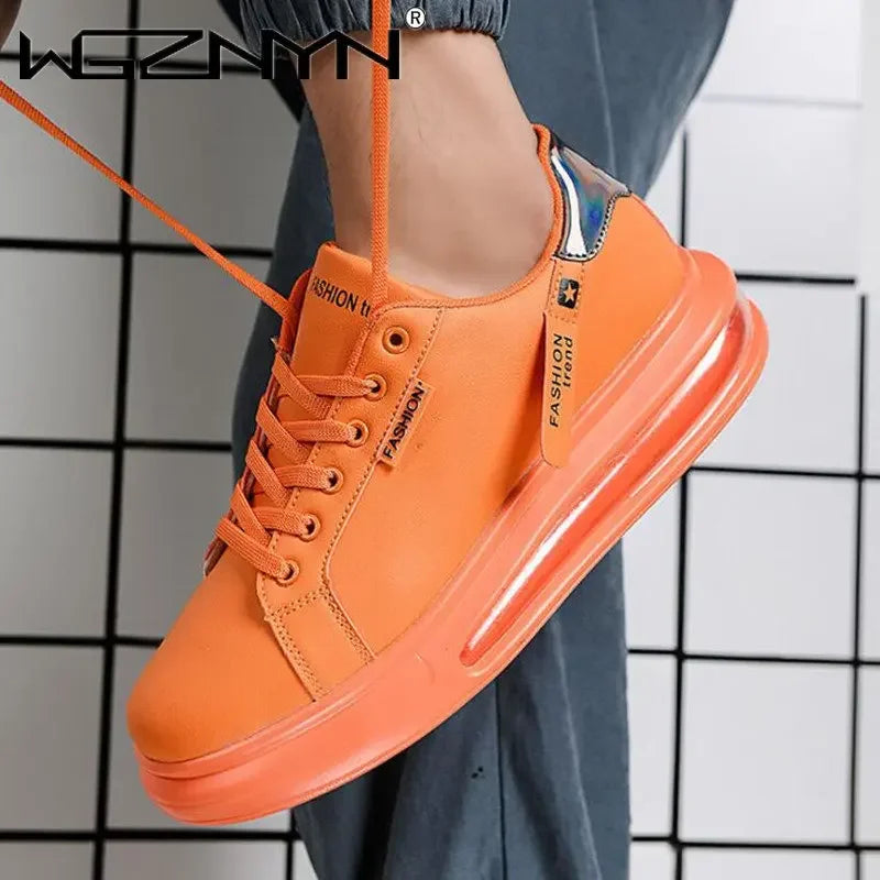 Fashion Brand Sneakers For Men Casual Shoes New Soft Comfortable Pu Leather Shoes Breathable Flats Shoes For Man Tenis Masculino