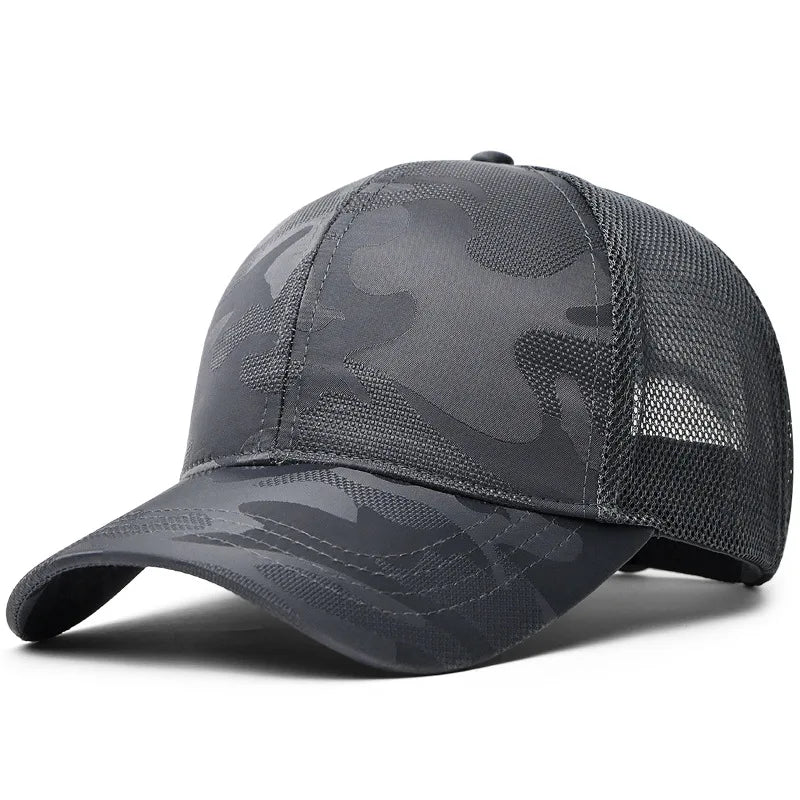 New Men Baseball Cap for Big Head Camouflage Trucker Hat Big Size Adjustable Hat Outdoor Golf Caps