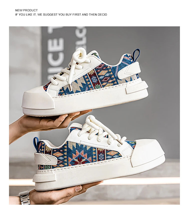 Trendy Street Style Lace Up Sneakers for Men Outdoor Activities Shoes Обувь Skate Shoes for Men Comfy Non Slip Casual Sneakers