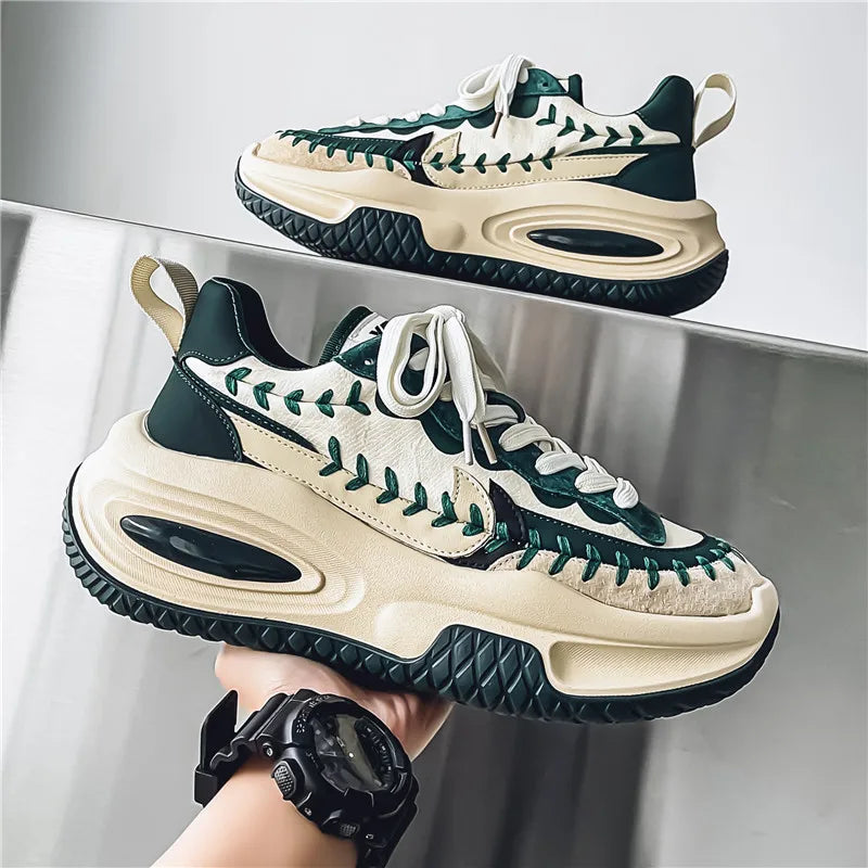 Trendy Men Sneakers Luxury Chunky Casual Sneakers For Man Height Increasing Dad Shoes Breathable Sports Shoes Male Sneakers