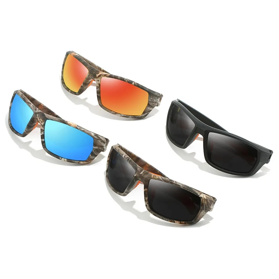 New Sunglasses for Men Sport Polarized Square Frame Camouflage Sun Glasses Driving Fishing Cycling Skiing Sun Eyewear UV400