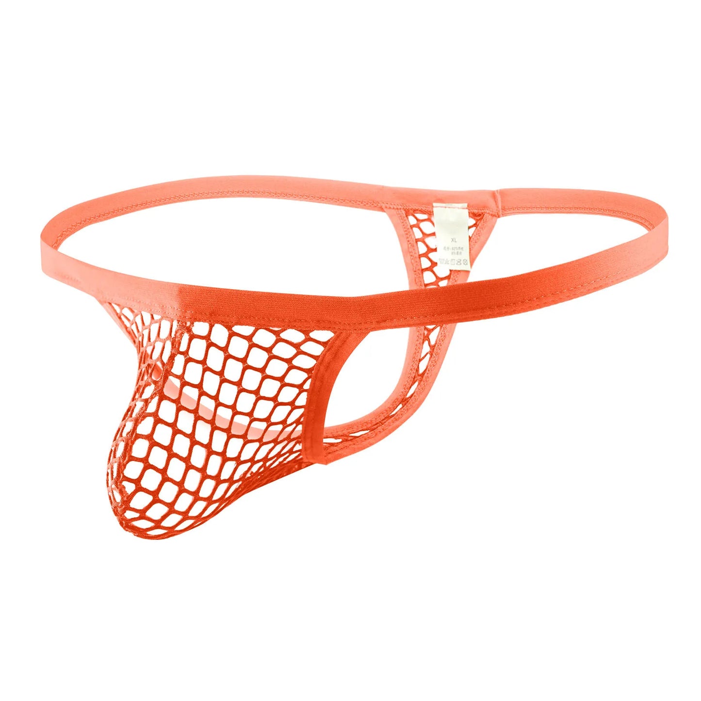 Men's Underwear Sexy Thong Pouch Plaid Mesh Hollow Comfortable Men's Underwear Summer Breathable Underpants U Convex Lingerie