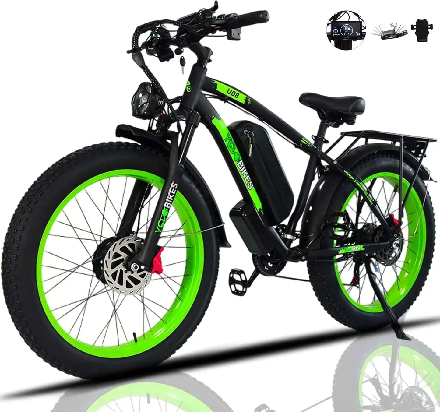 USA Fast Speed 3000W Electric Bike Dual Motor ebike 35-37 Mph Hydraulic Brake Electric Dirt Bike 26inch Fat Tire Mountain Biike