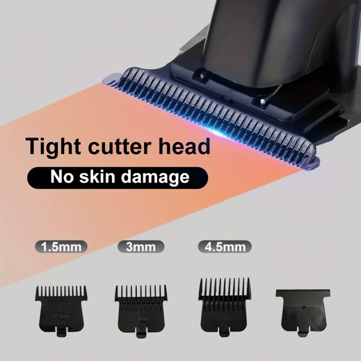 Men's Hair Clippers Trimmer Set - USB Rechargeable Lithium Battery ABS Body,Cordless Barber Clipper Haircut Grooming Kit
