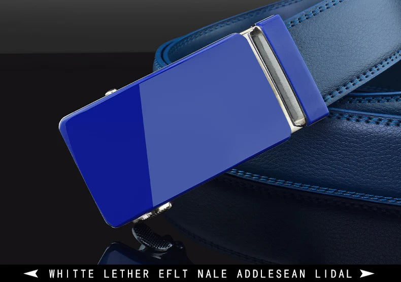 2024 Men Designer Belts High Quality White Luxury Brand Belt Automatic Buckl Cowskin Casual Business Waist Strap Ceinture Homme