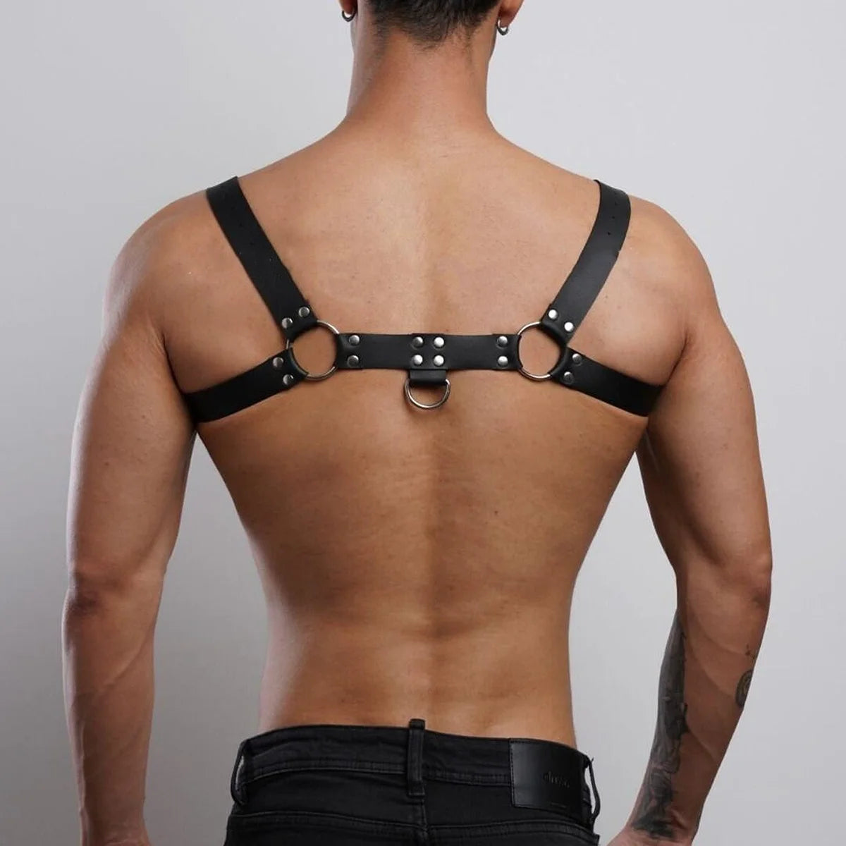 Leather Men Harness Belts with Buckle Fetish Gay Sex Bondage Belts Punk Gothic Chest Body Harness Straps Sexual Male Lingerie